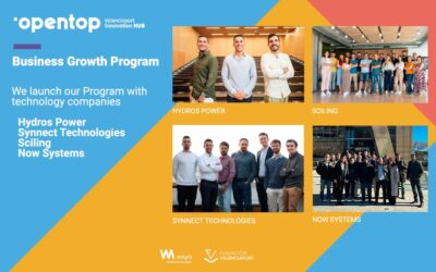 Opentop starts its Business Growth Program with technology companies Hydros Power, Synnect Technologies, Sciling and Now Systems