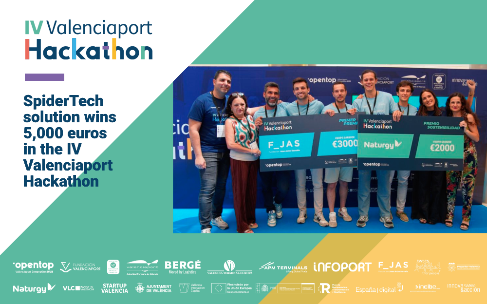 SpiderTech solution wins 5,000 euros in the IV Valenciaport Hackathon